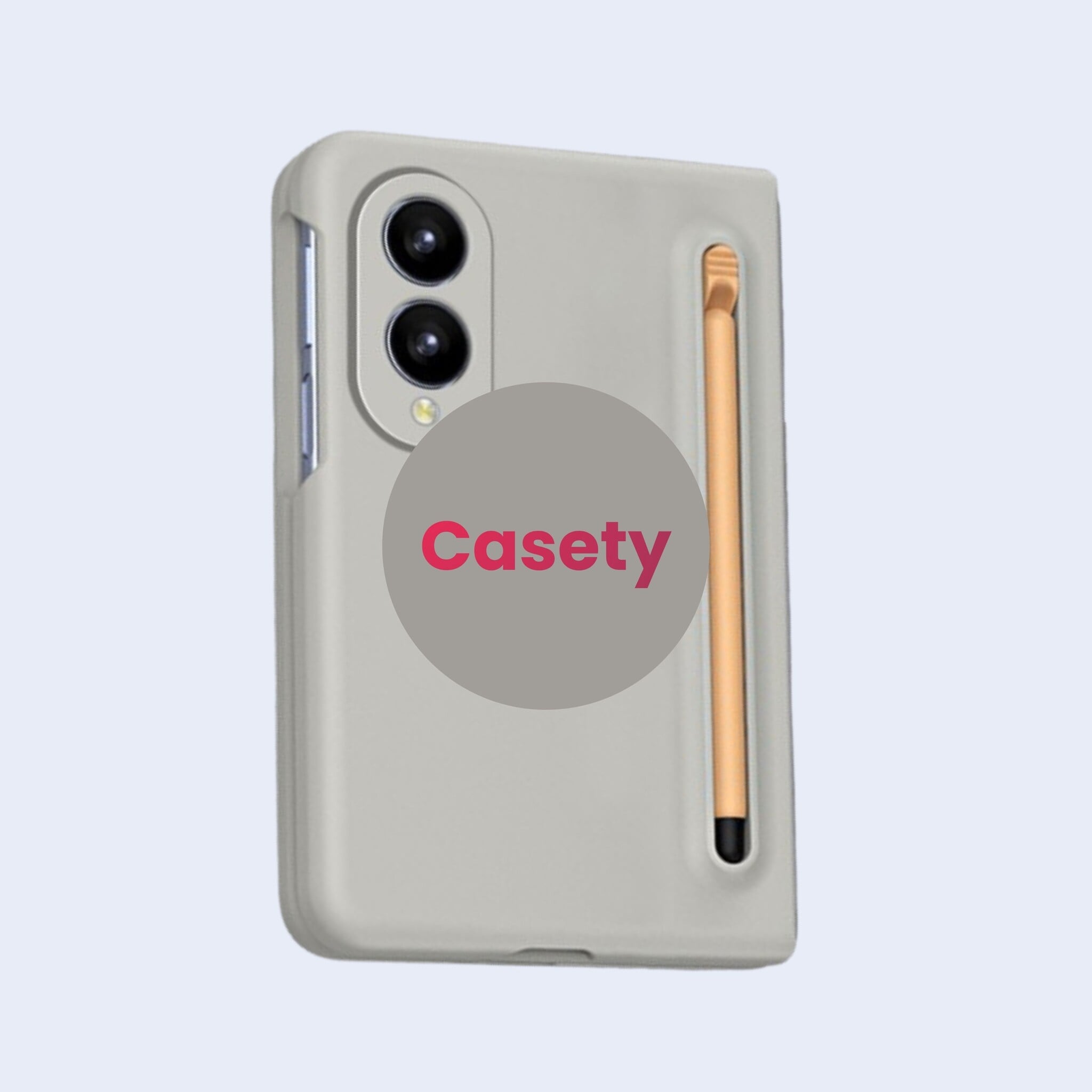 Samsung Galaxy Z Fold 8 Backcover hoes – Inclusief Styluspen & Screenprotector - Lichtgrijs
