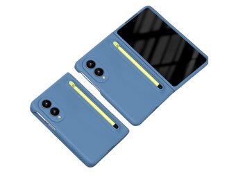 Casety Samsung Galaxy Z Fold 8 backcover hoes met Stylus & screenprotector - Blauw