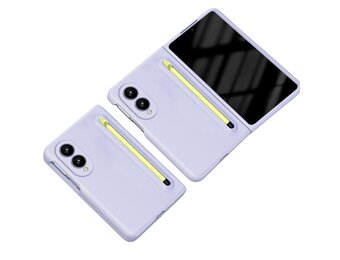 Casety Samsung Galaxy Z Fold 8 backcover hoes met Stylus & screenprotector - Lila