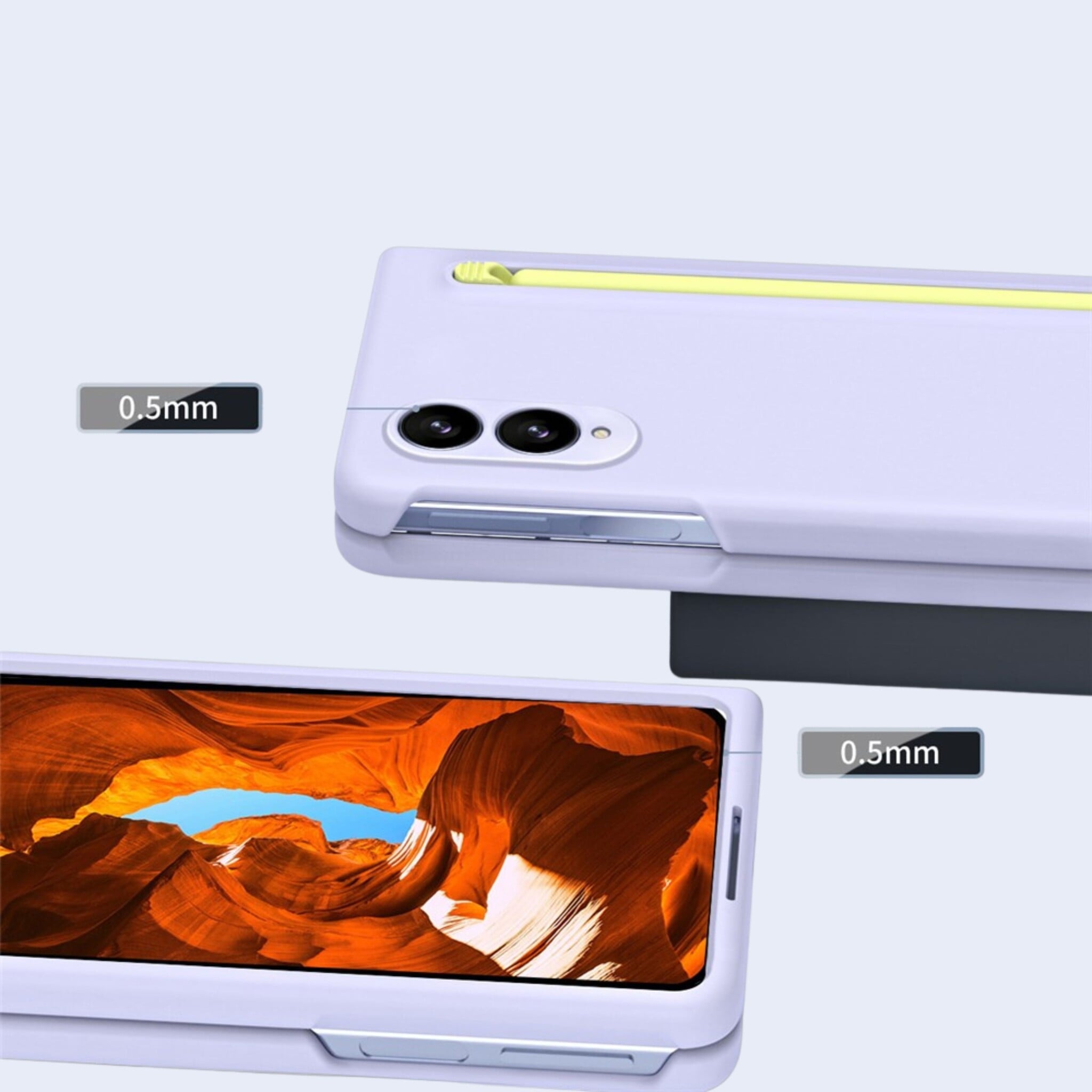 Samsung Galaxy Z Fold 8 Backcover hoes – Inclusief Styluspen & Screenprotector - Lila