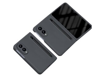 Casety Samsung Galaxy Z Fold 8 backcover hoes met Stylus & screenprotector - Antraciet