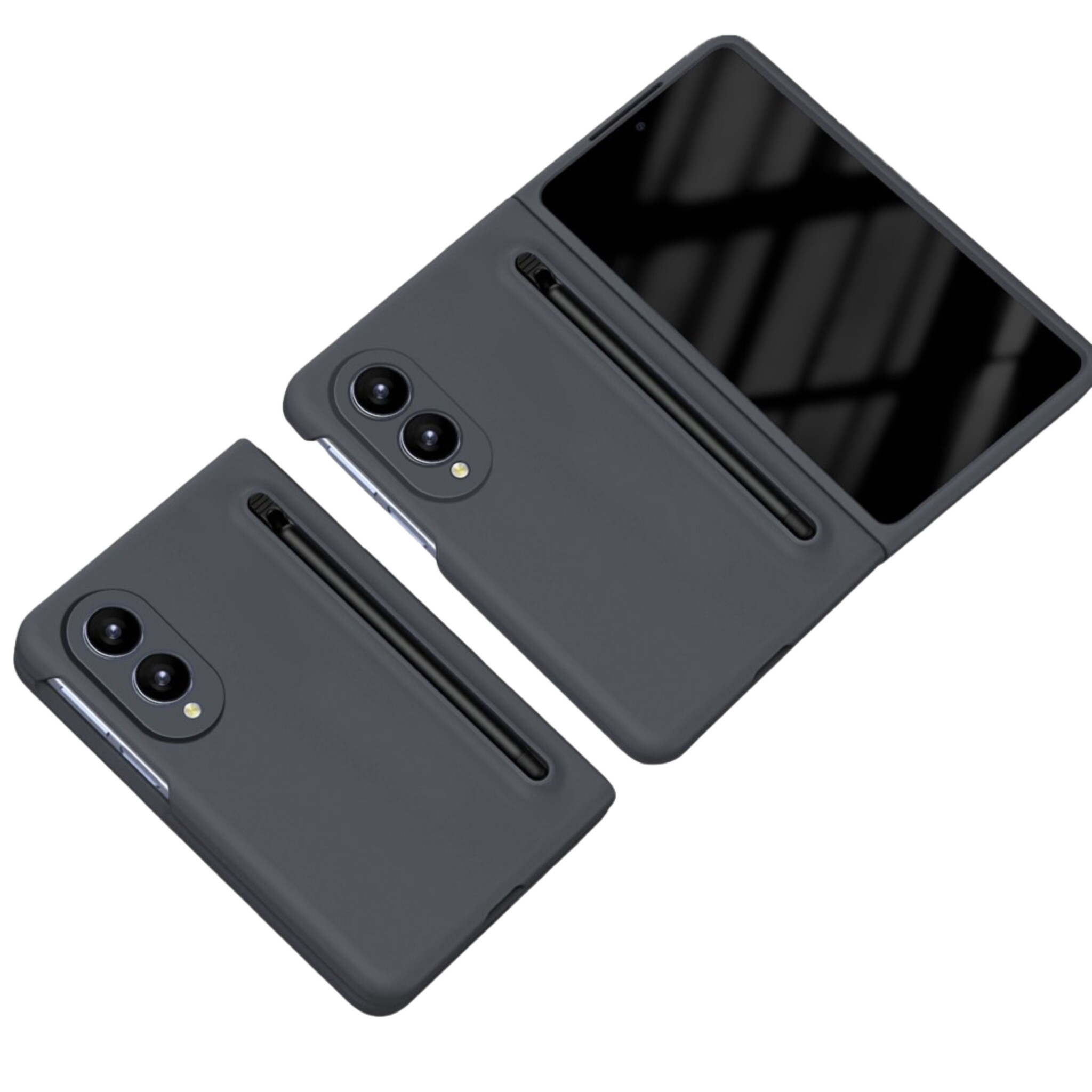 Samsung Galaxy Z Fold 8 Backcover hoes – Inclusief Styluspen & Screenprotector - Antraciet