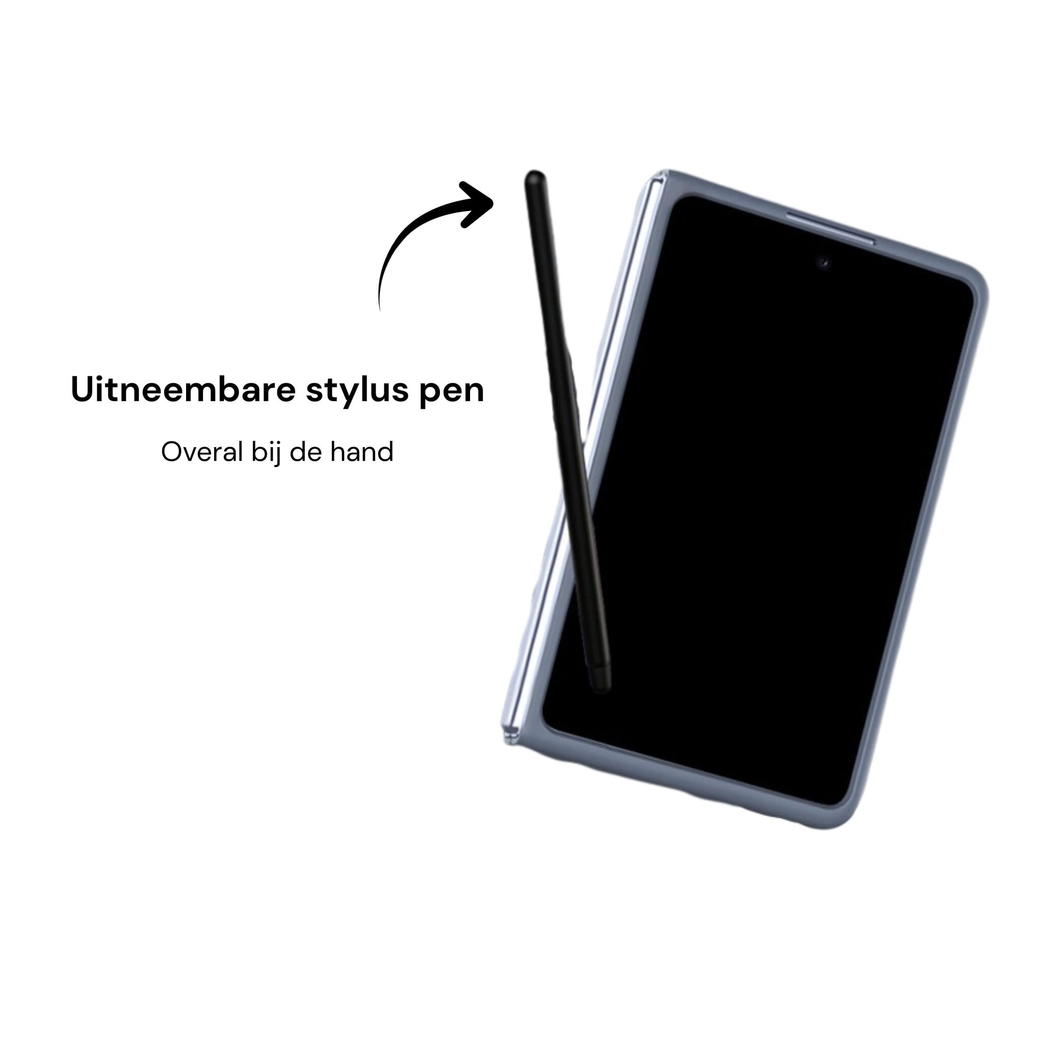 Samsung Galaxy Z Fold 8 Backcover hoes – Inclusief Styluspen & Screenprotector - Antraciet