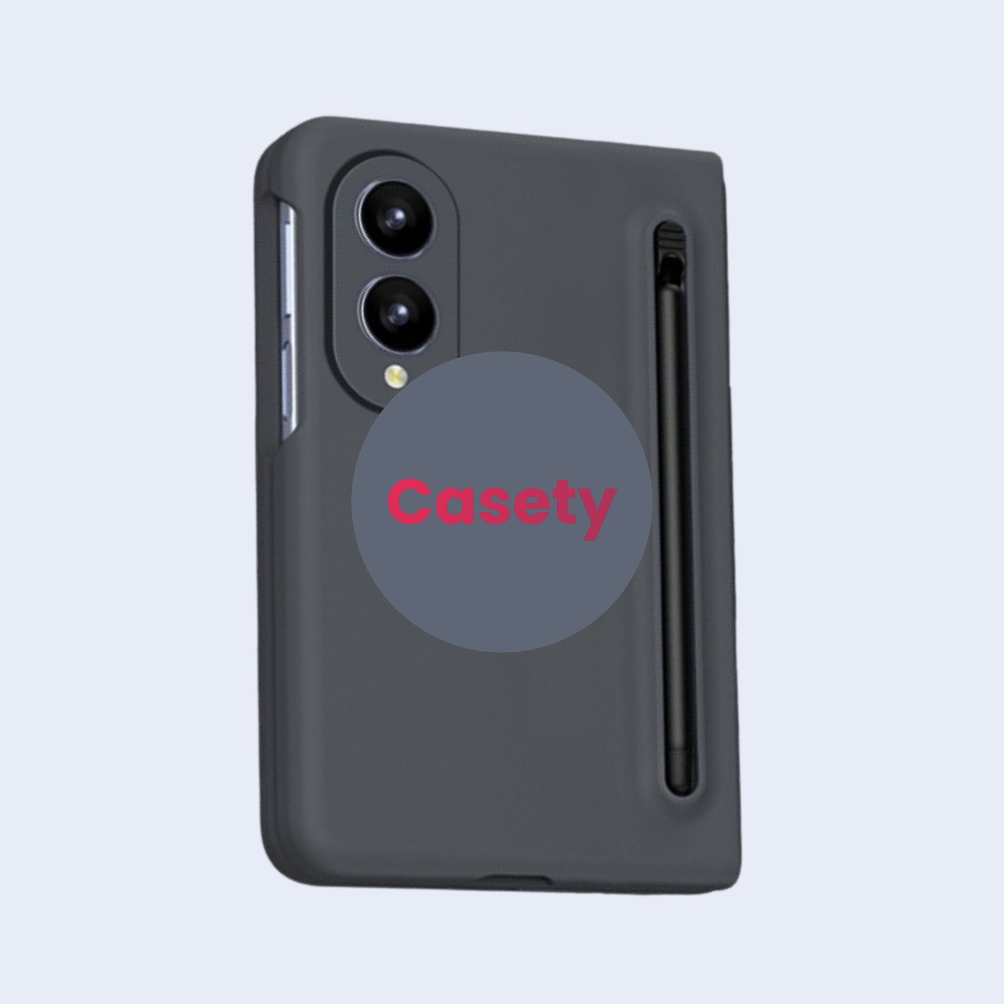 Samsung Galaxy Z Fold 8 Backcover hoes – Inclusief Styluspen & Screenprotector - Antraciet