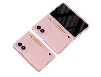 Casety Samsung Galaxy Z Fold 8 backcover hoes met Stylus & screenprotector - Roze