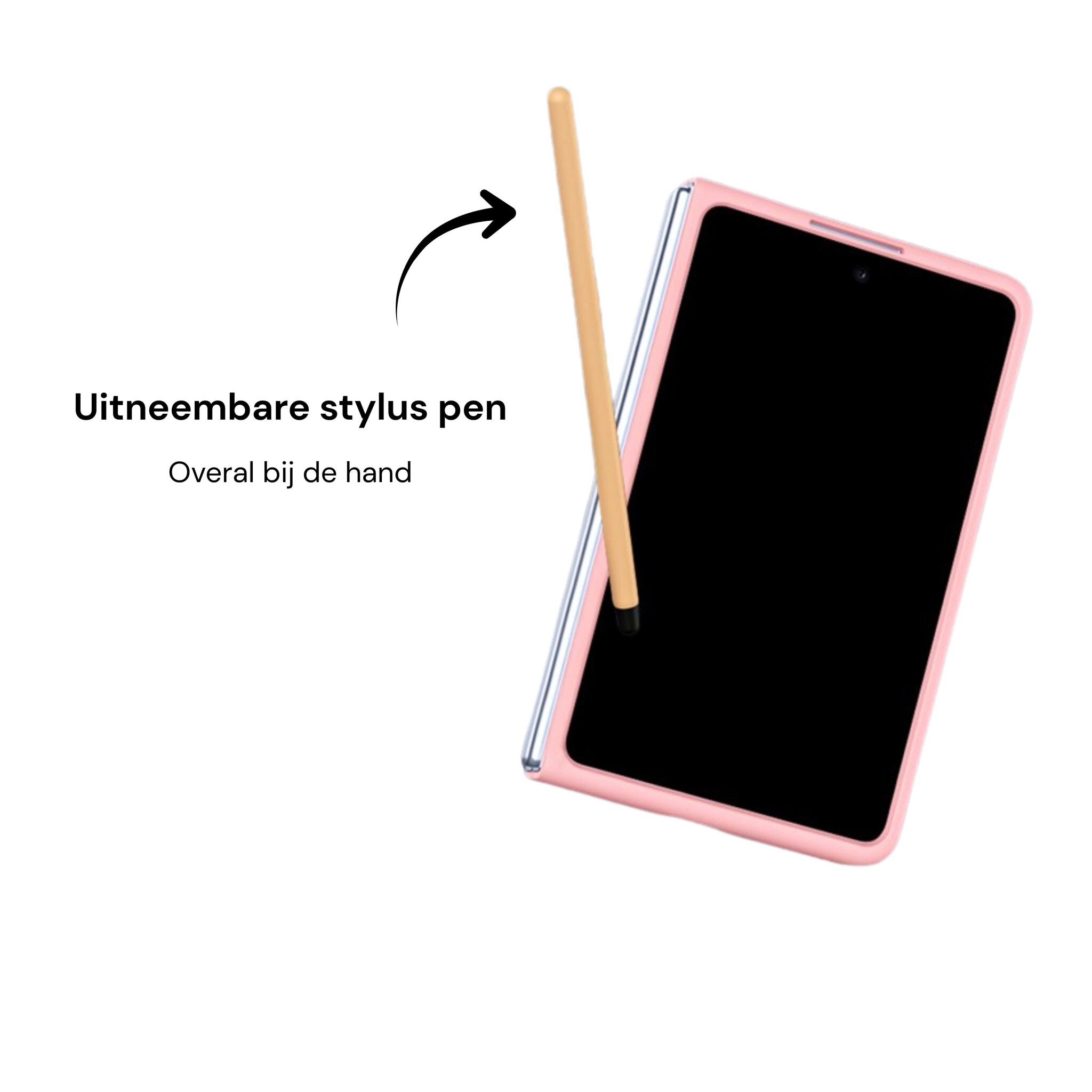 Samsung Galaxy Z Fold 8 Backcover hoes – Inclusief Styluspen & Screenprotector - Roze