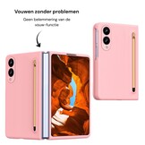 Samsung Galaxy Z Fold 8 Backcover hoes – Inclusief Styluspen & Screenprotector - Roze