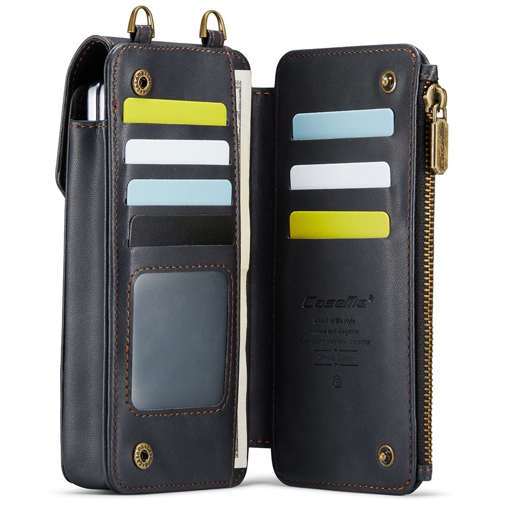 Telefoontasje met RFID-bescherming en verstelbare band – Zwart