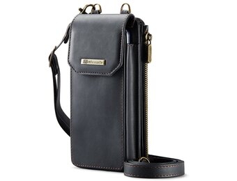 Caseme - PU Leren telefoontasje met RFID-bescherming - Zwart
