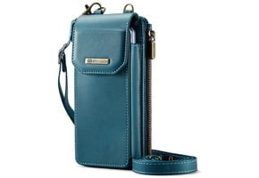 Caseme - PU Leren telefoontasje met RFID-bescherming - Petrol