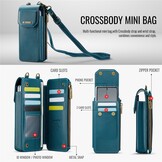 Telefoontasje met RFID-bescherming en verstelbare band – Petrol