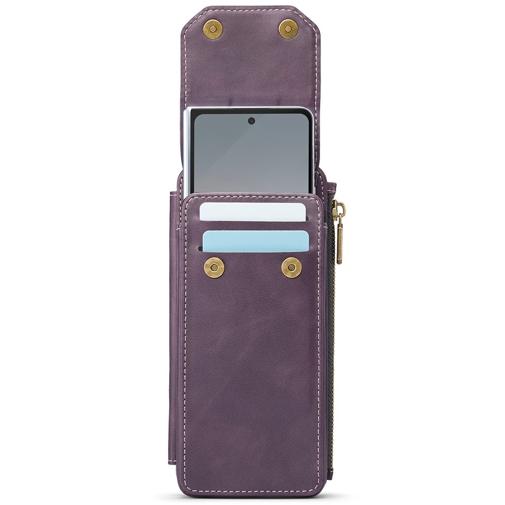 Telefoontasje met RFID-bescherming en verstelbare band – Paars