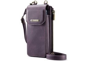 Caseme - PU Leren telefoontasje met RFID-bescherming - Paars