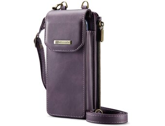 Caseme - PU Leren telefoontasje met RFID-bescherming - Paars