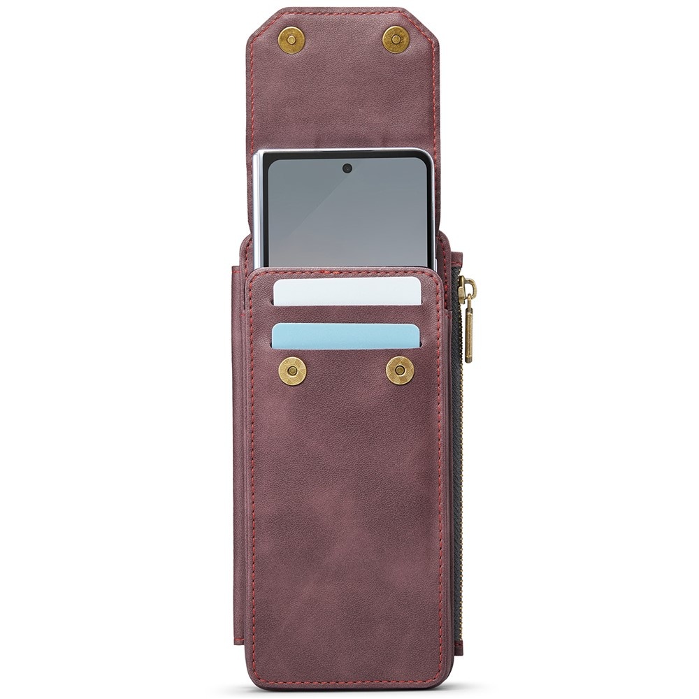Telefoontasje met RFID-bescherming en verstelbare band – Rood