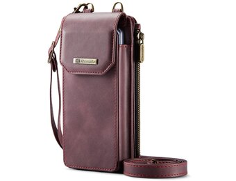 Caseme - PU Leren telefoontasje met RFID-bescherming - Rood