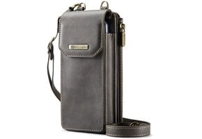 Caseme - PU Leren telefoontasje met RFID-bescherming - Coffee