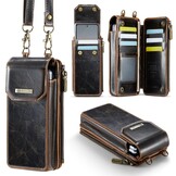 Telefoontasje met RFID-bescherming en verstelbare band – Crazy horse