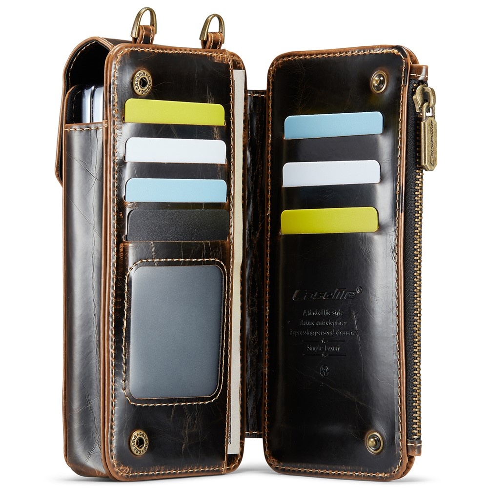 Telefoontasje met RFID-bescherming en verstelbare band – Crazy horse