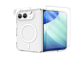 NORTHJO 3-in-1 Set voor iPhone Duo - TPU Backcover hoesje + Front screenprotector + Lens