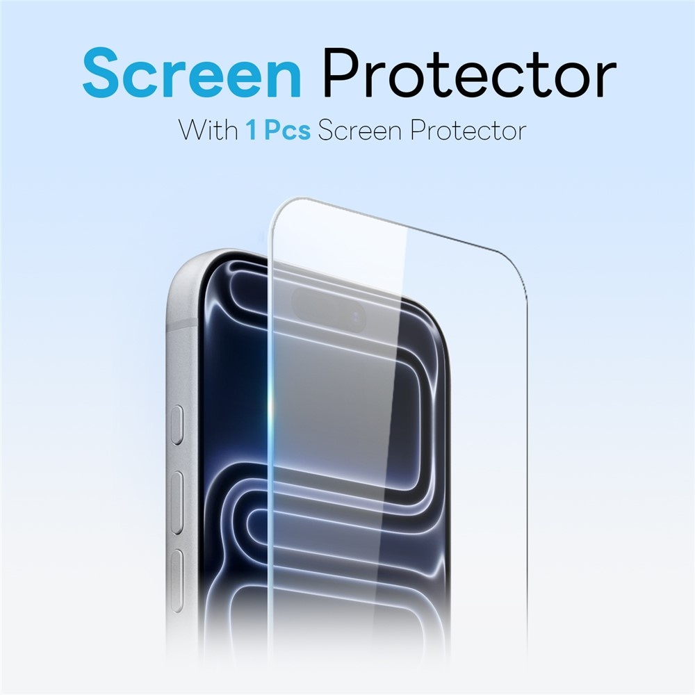 iPhone 18 Pro Max / 17 Pro Max hoesje magnetische ringstandaard, MagSafe-compatibel, mat transparant en schokbestendig – inclusief screenprotector – Mat Zwart