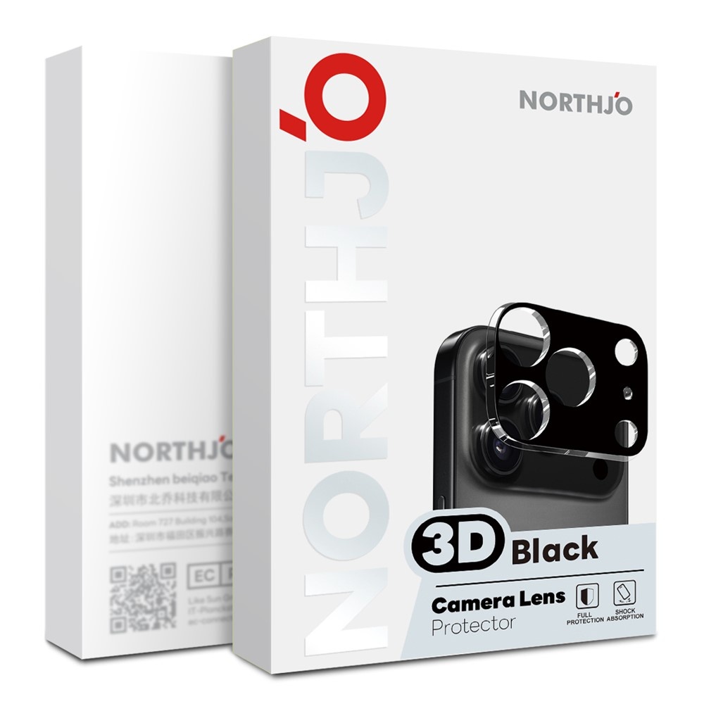 iPhone Duo Full cover camera lens protector – Tempered glass (2 stuks) – Zwart