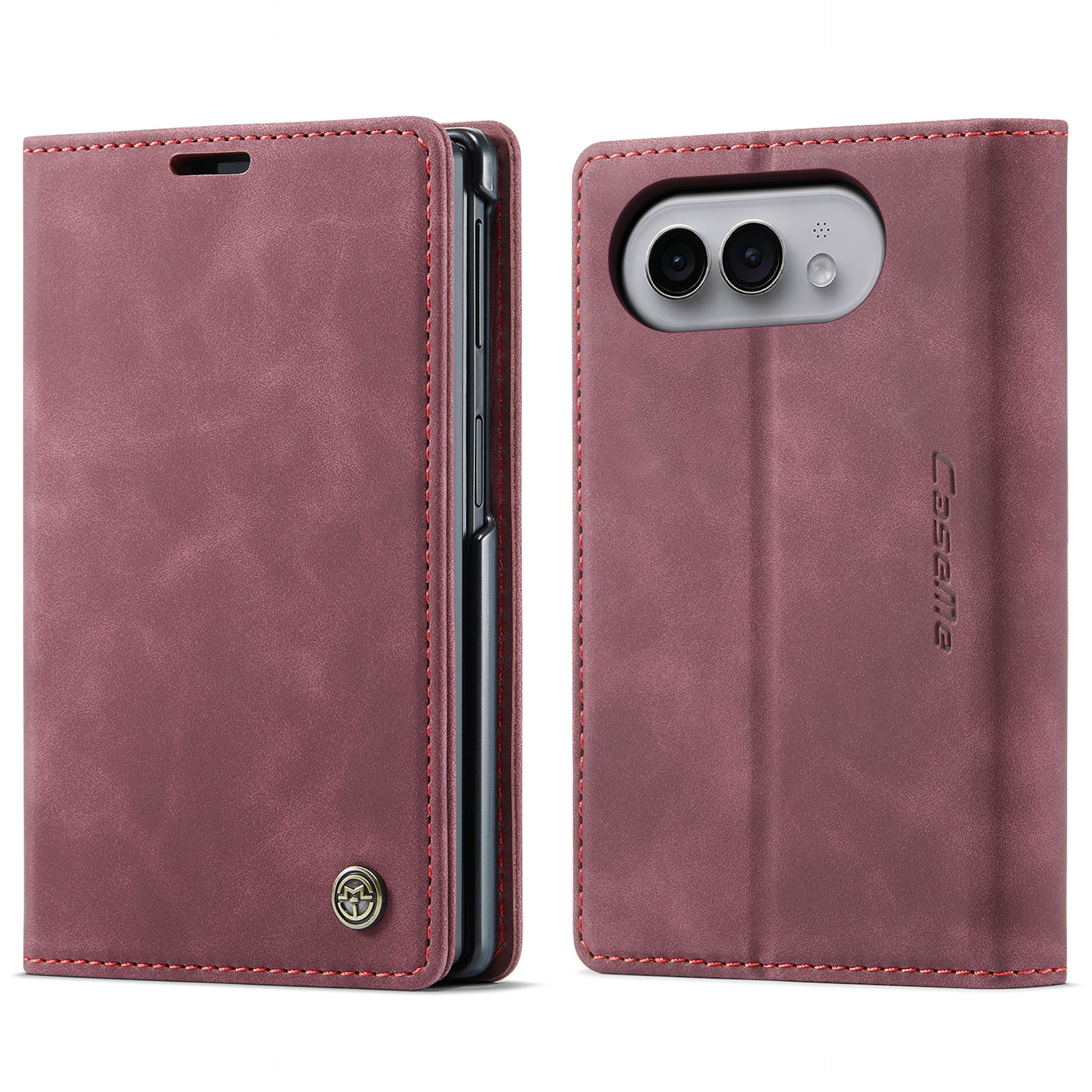 iPhone Duo bookcase stand hoes - Rood