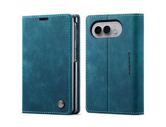 Caseme iPhone Duo - bookcase stand hoes - Blauw