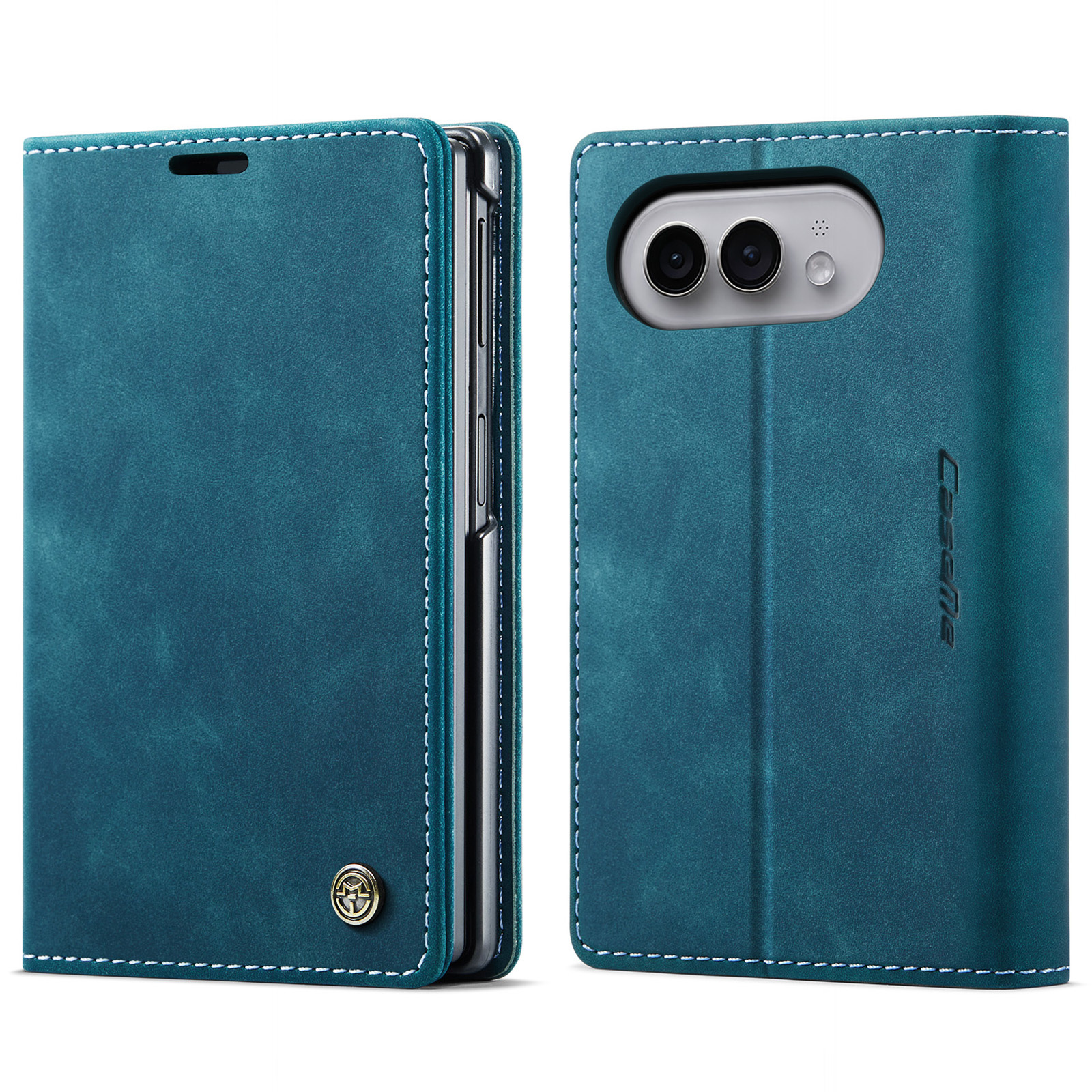 iPhone Duo bookcase stand hoes - Blauw