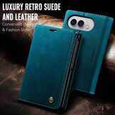 iPhone Duo bookcase stand hoes - Blauw