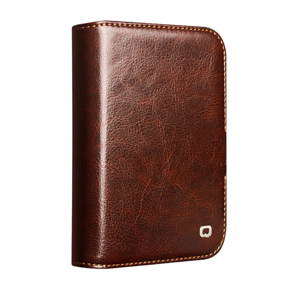 iPhone Duo leren bookcase hoesje - Donkerbruin