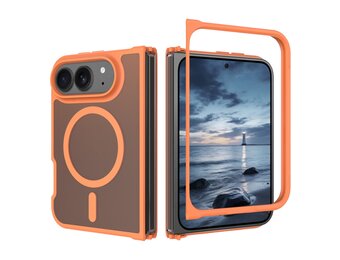 Casety iPhone Duo slank backcover hoesje met MagSafe ondersteuning - Oranje