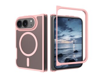 Casety iPhone Duo slank backcover hoesje met MagSafe ondersteuning - Lichtroze