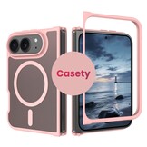iPhone Duo hoesje slanke backcover met volledige MagSafe ondersteuning - Lichtroze