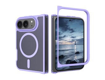 Casety iPhone Duo slank backcover hoesje met MagSafe ondersteuning - Lila