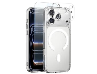 NORTHJO 3-in-1 Set iPhone 18 Pro Max / iPhone 17 Pro Max - TPU Backcover hoesje + Front screenprotector + Lens