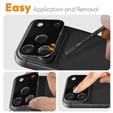 iPhone 18 Pro Max Full cover camera lens protector – Tempered glass (2 stuks) – Zwart
