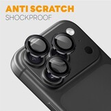 iPhone 18 Pro / iPhone 18 Pro Max camera lens protector – Metalen Ringen – Zwart