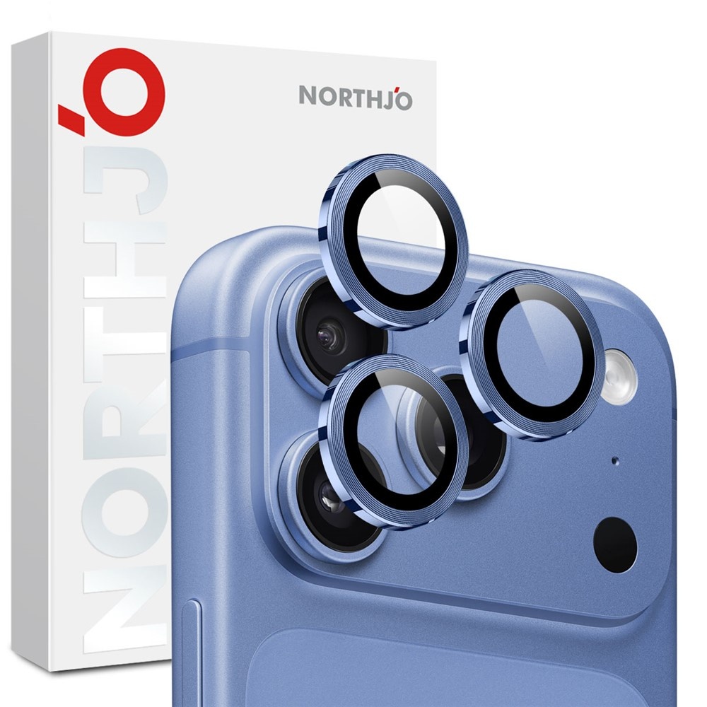iPhone 18 Pro / iPhone 18 Pro Max camera lens protector – Metalen Ringen – Blauw
