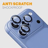 iPhone 18 Pro / iPhone 18 Pro Max camera lens protector – Metalen Ringen – Blauw