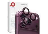 NORTHJO iPhone 18 Pro / iPhone 18 Pro Max camera Lens protector - Metalen ringen - Burgundy