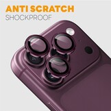 iPhone 18 Pro / iPhone 18 Pro Max camera lens protector – Metalen Ringen – Burgundy