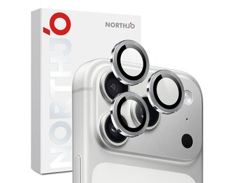 NORTHJO iPhone 18 Pro / iPhone 18 Pro Max camera Lens protector - Metalen ringen - Zilver