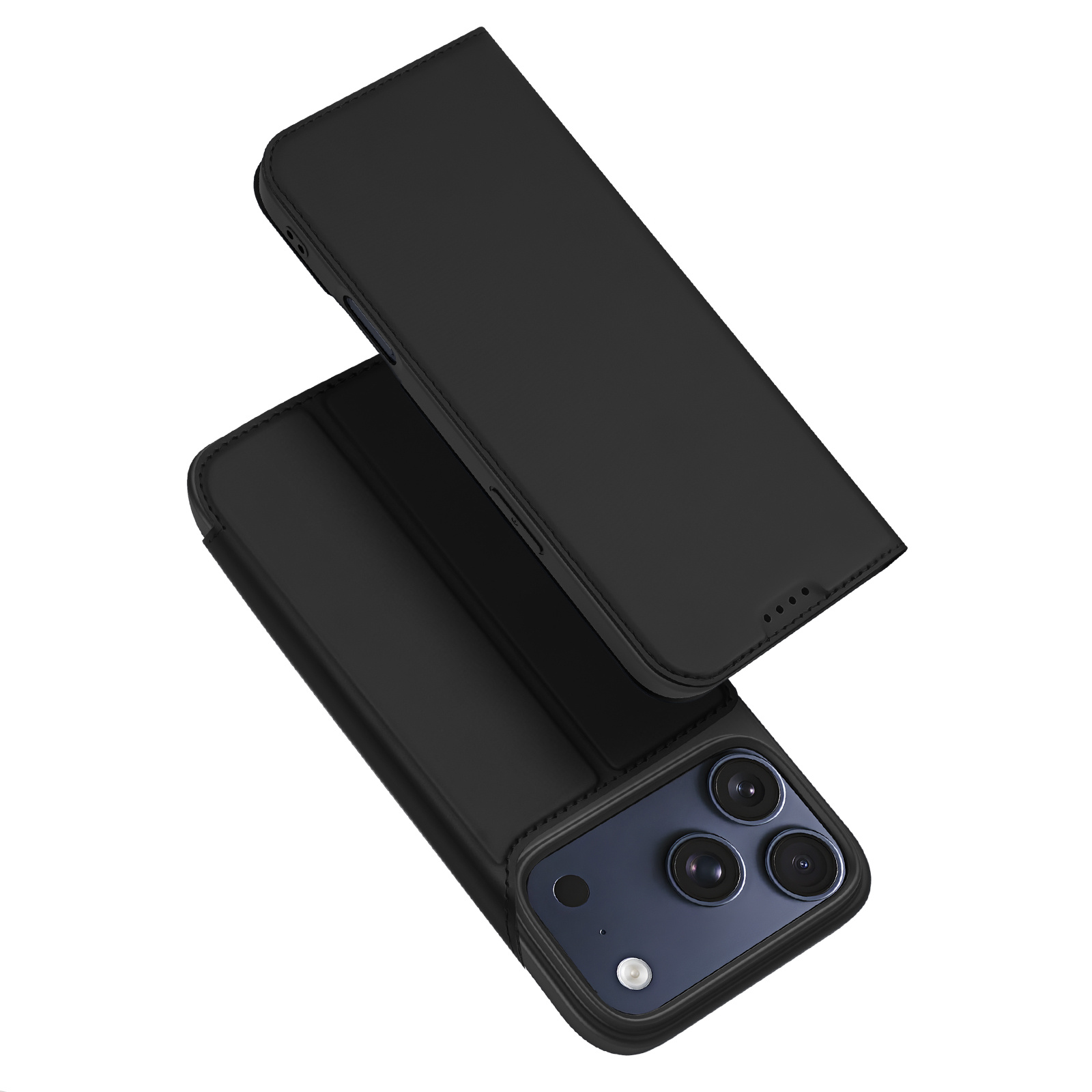 iPhone 18 Pro Max / iPhone 17 Pro Max hoesje Slim Bookcase - Zwart
