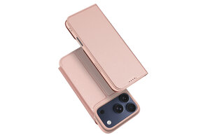 Dux Ducis iPhone 18 Pro Max / iPhone 17 Pro Max hoesje - Slim bookcase - Lichtroze