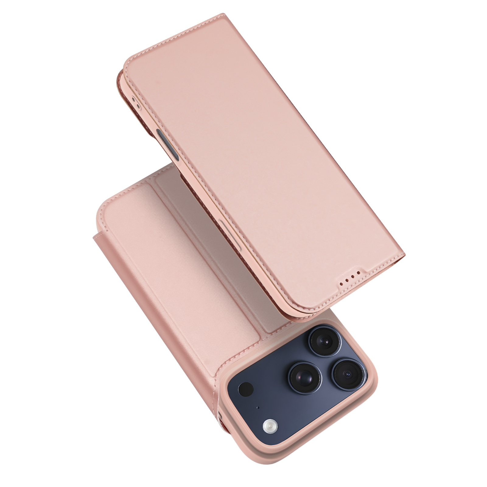 iPhone 18 Pro Max / iPhone 17 Pro Max hoesje Slim Bookcase - Lichtroze