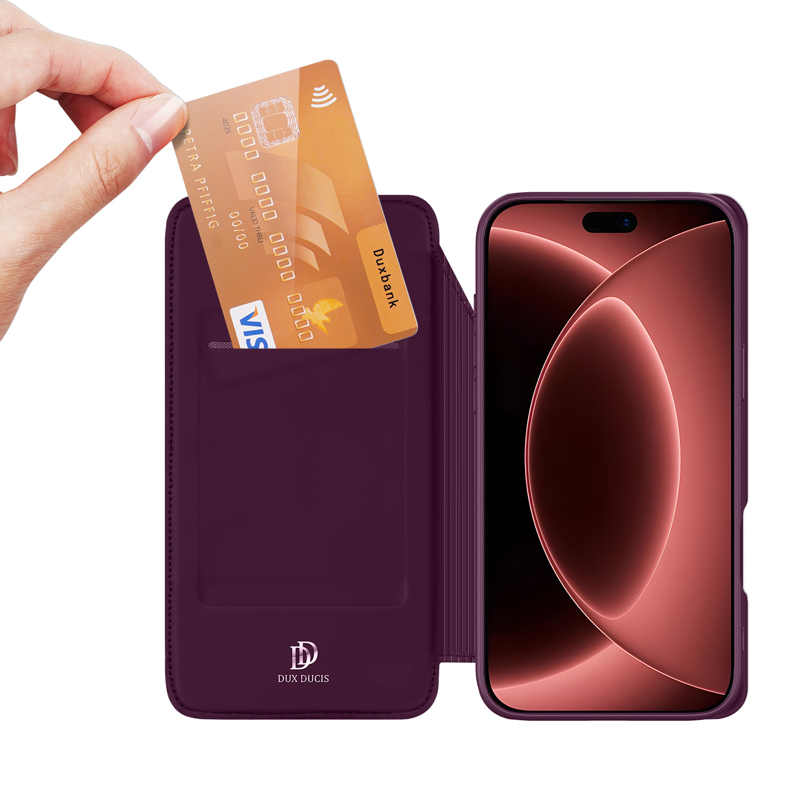 iPhone 18 Pro Max / iPhone 17 Pro Max hoesje Slim Bookcase - Burgundy