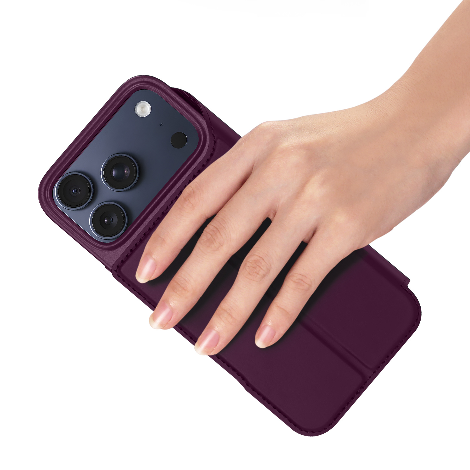 iPhone 18 Pro Max / iPhone 17 Pro Max hoesje Slim Bookcase - Burgundy