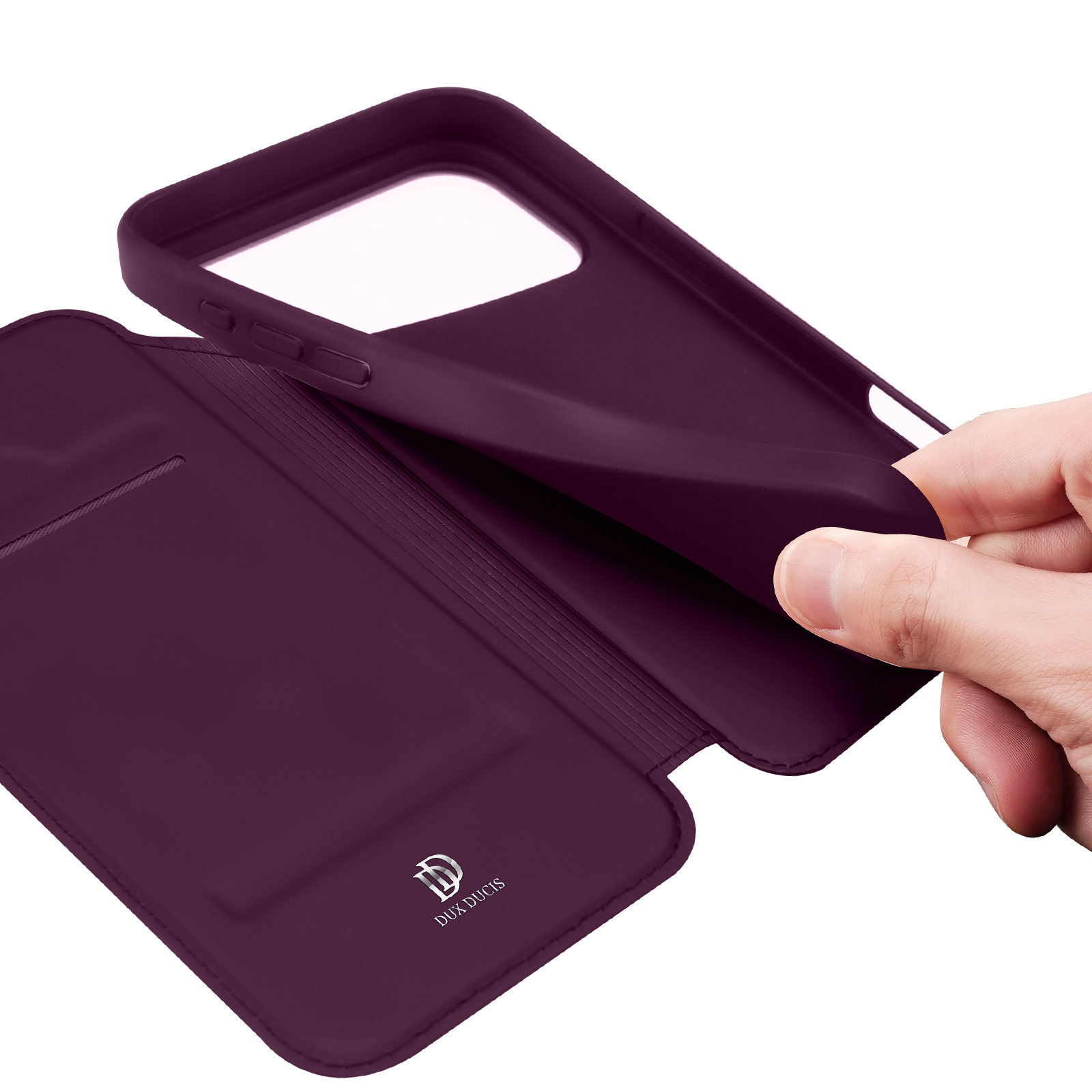 iPhone 18 Pro Max / iPhone 17 Pro Max hoesje Slim Bookcase - Burgundy