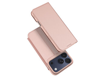 Dux Ducis iPhone 18 Pro / iPhone 17 Pro hoesje - Slim bookcase - Lichtroze